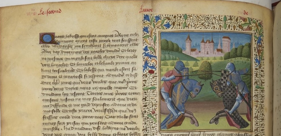 Compilation arthurienne de Micheau Gonnot. Gautier Map, Roman de Lancelot 1470. BNF. Département des Manuscrits. Français 112 (1)